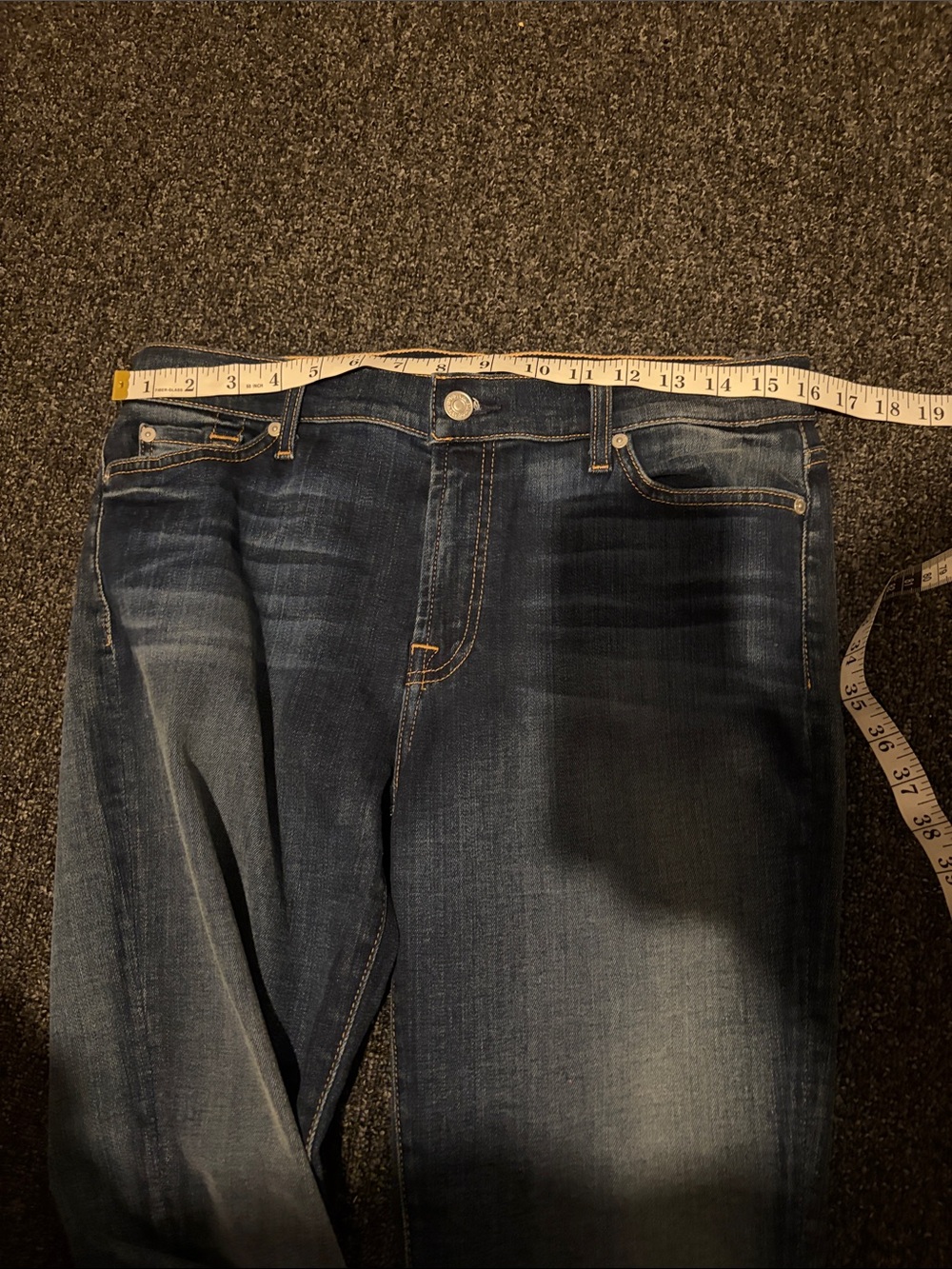 For All Mankind Gwenevere Super Skinny Jeans Medium Wash Stretch Size 32 - Picture 7 of 7